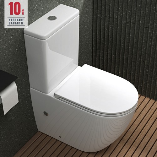 Stand spülrandlos toilette - wc,