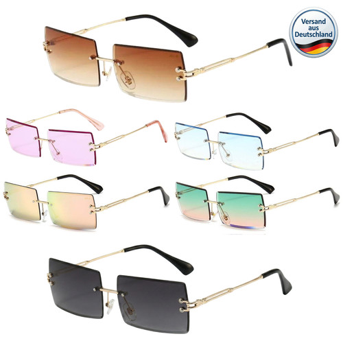 Sonnenbrille randlos retro 6 - sonnenbrille,